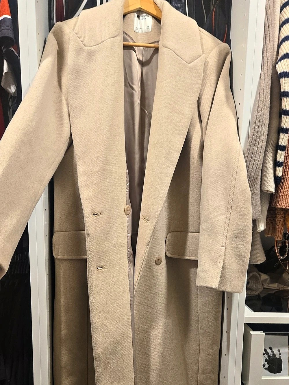 Abercrombie & Fitch Coat Beige Medium